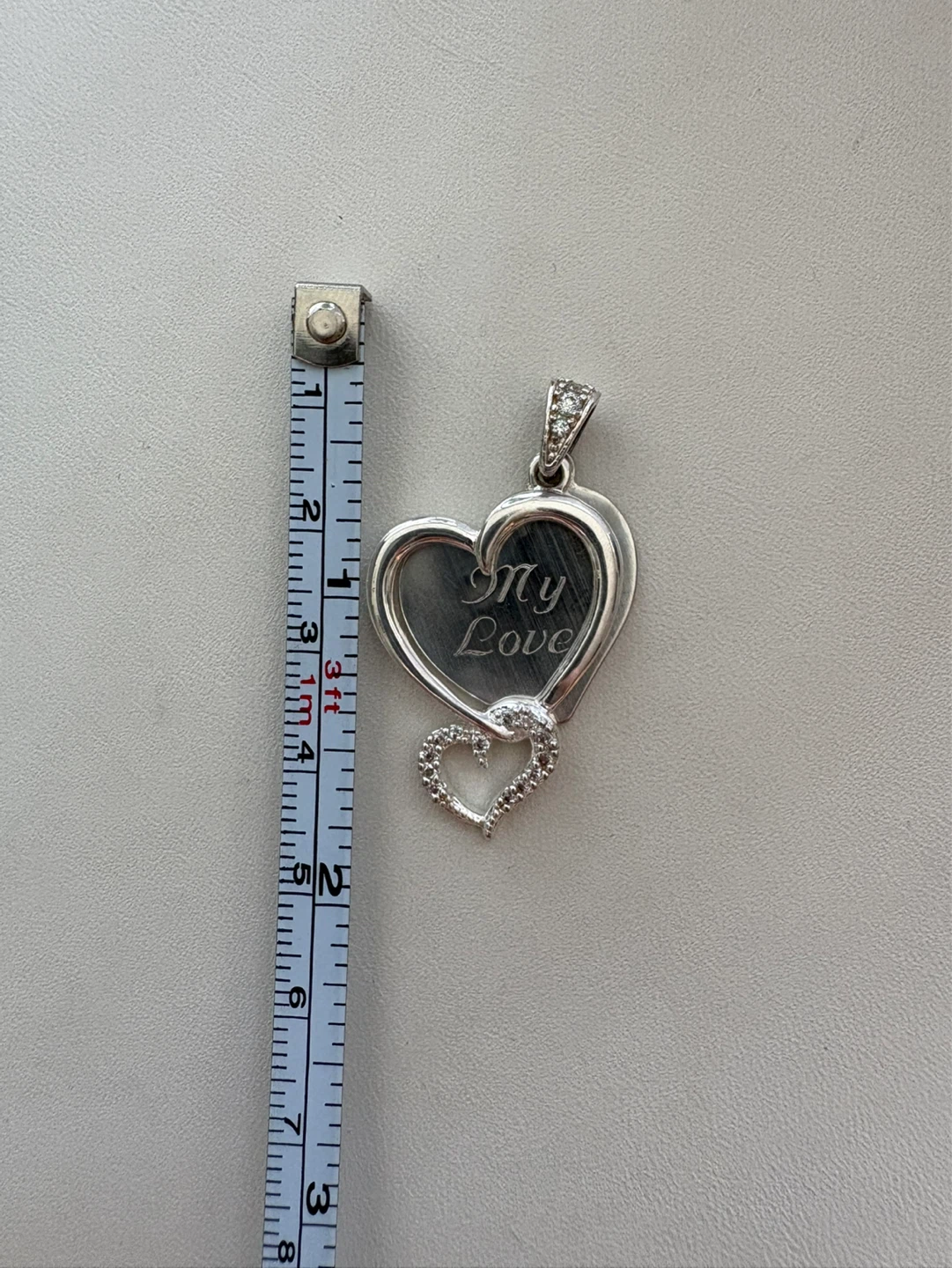 Heart Pendant "My Love" with Stones - photo 4