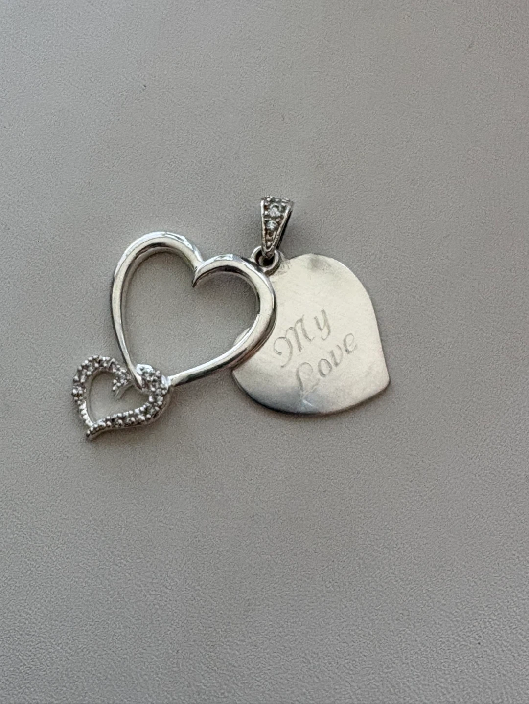 Heart Pendant "My Love" with Stones - photo 2