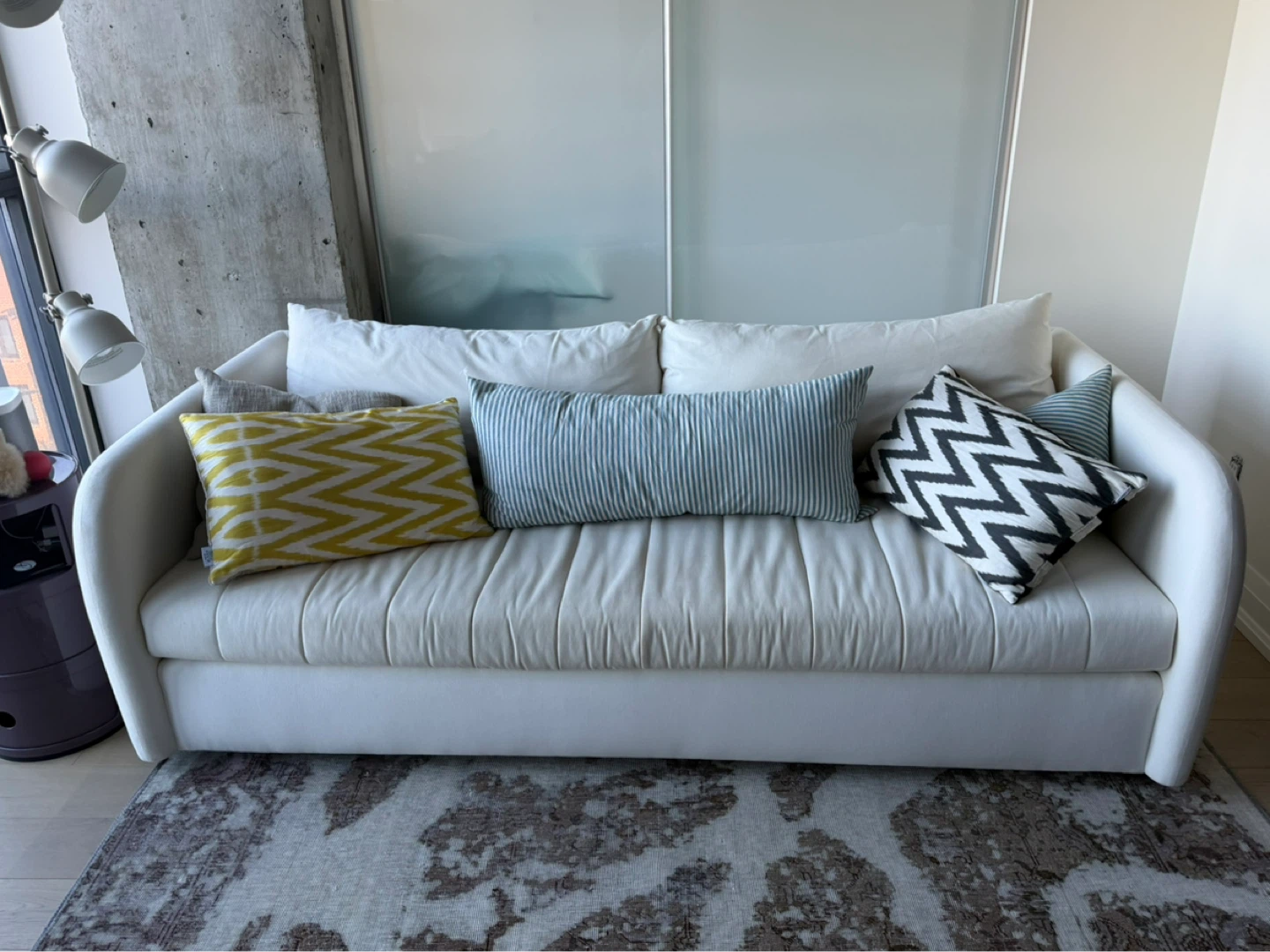 CB2 Cream sofa