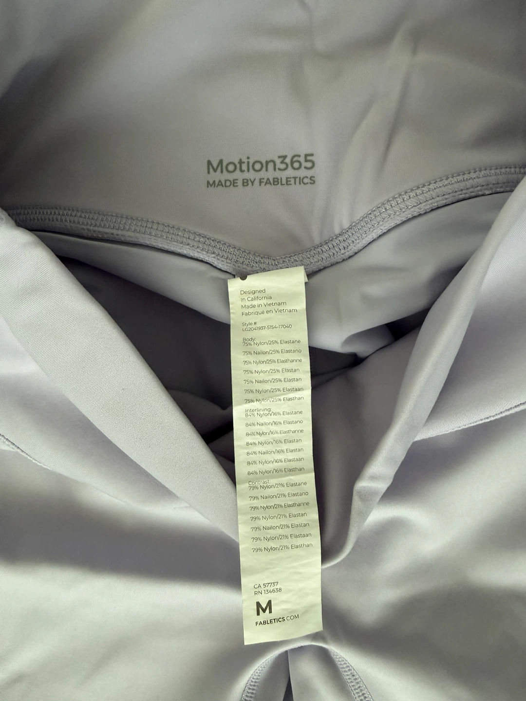 Fabletics Motion365 Leggings - Size M - Light Purple - photo 2