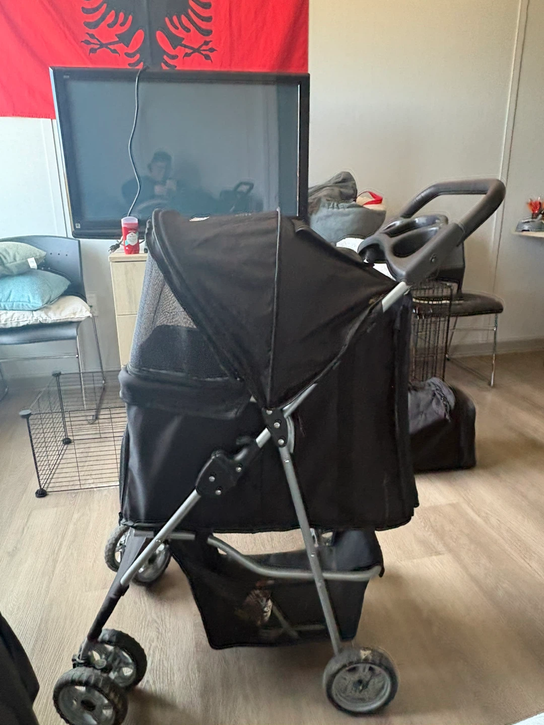 Black Pet Stroller