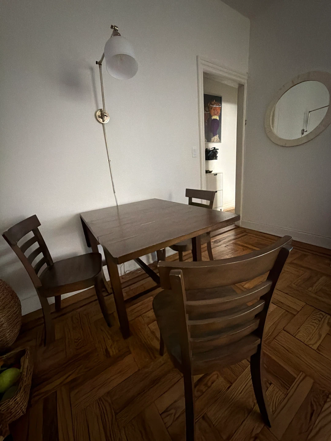 Wooden Dining Table with 4 Chairs