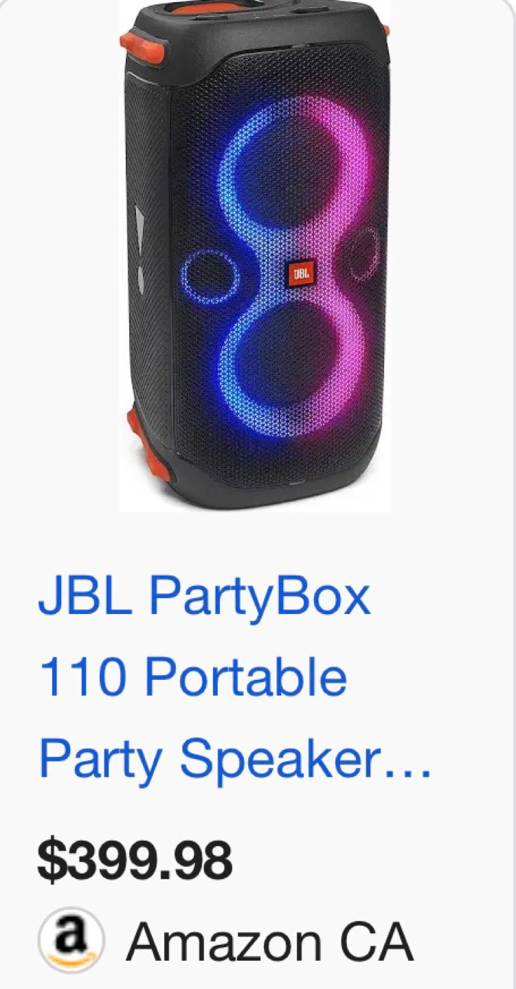 JBL PartyBox 100 Portable Party Speaker