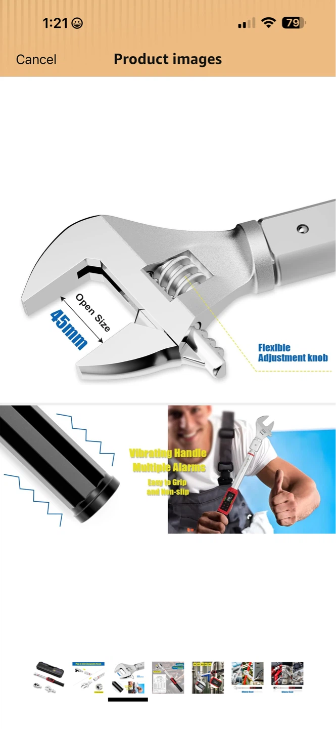 ANPUDOS Adjustable Digital Torque Wrench Set 14x18mm - photo 4