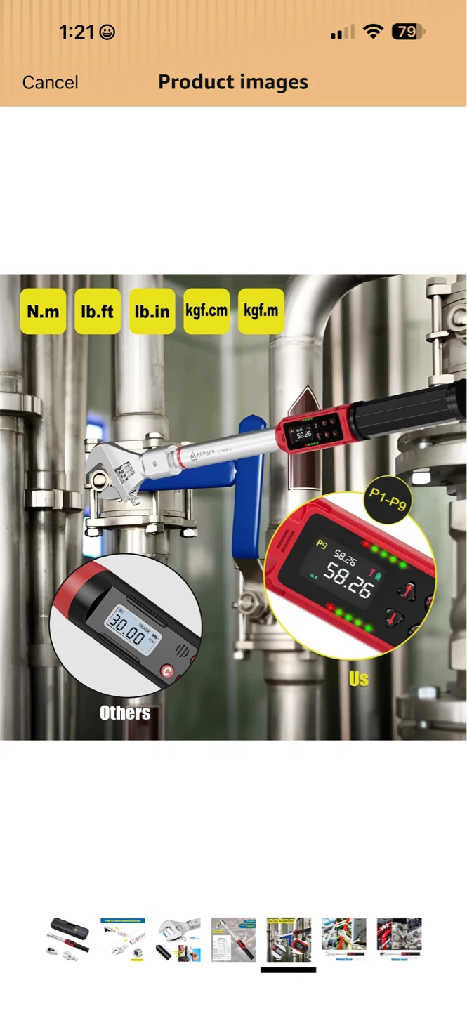 ANPUDOS Adjustable Digital Torque Wrench Set 14x18mm - photo 3