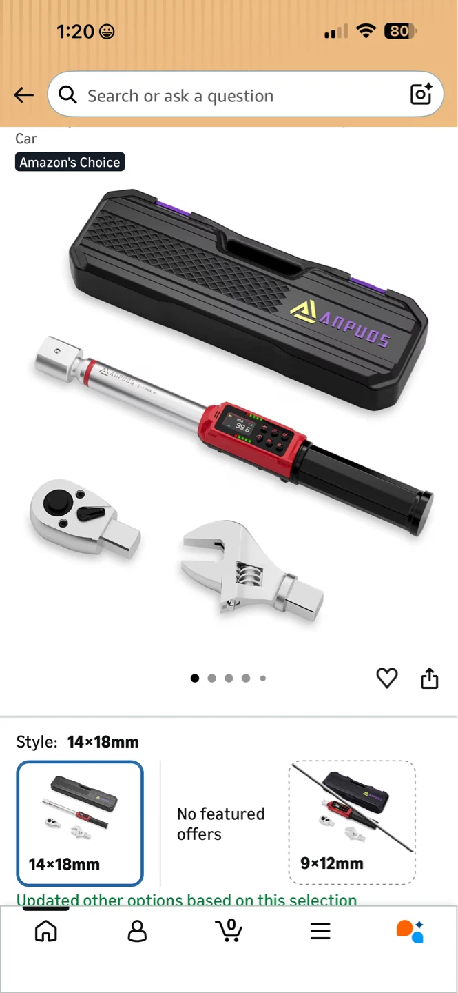 ANPUDOS Adjustable Digital Torque Wrench Set 14x18mm - photo 5
