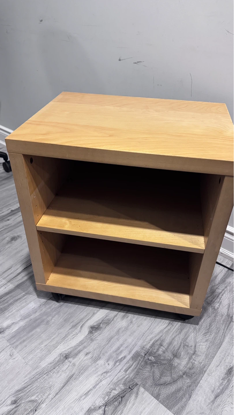 Wooden Rolling Storage Shelf Unit - photo 3