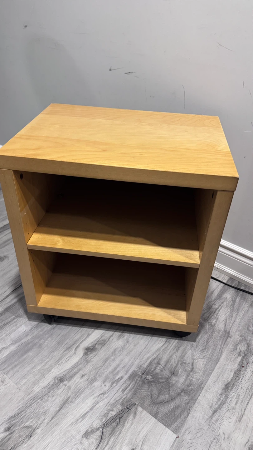 Wooden Rolling Storage Shelf Unit - photo 2