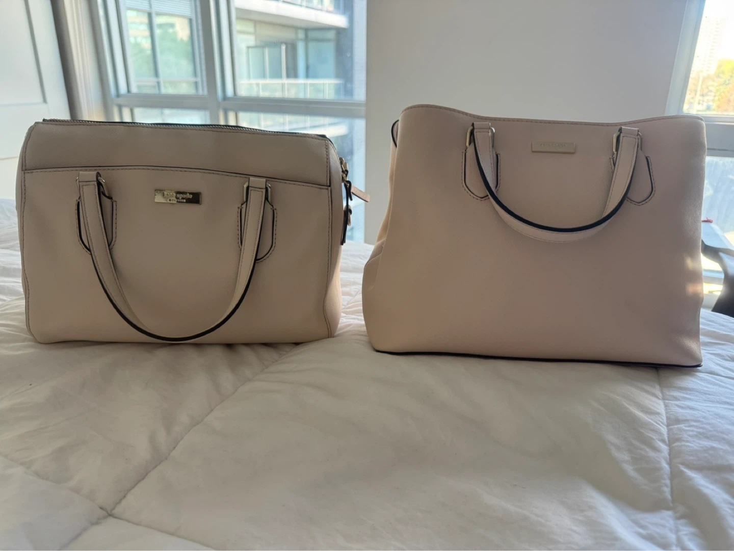2 Beautiful Kate Spade Light Pink Purses $65 ea. $120 Both