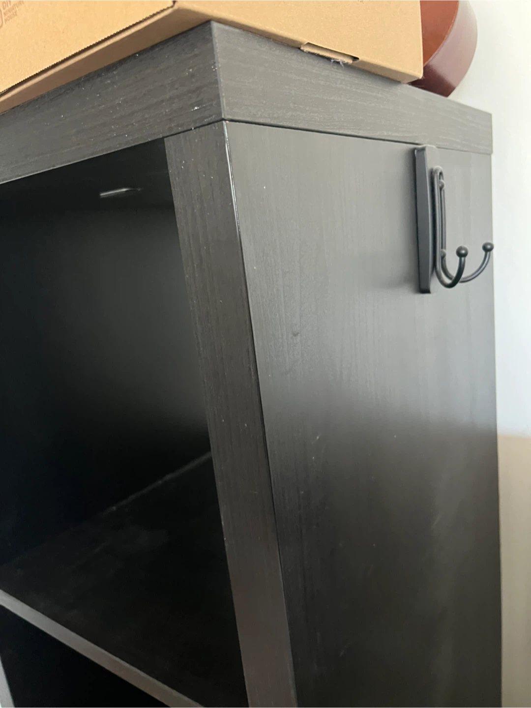 Black 5-Shelf Tall Bookcase - photo 2