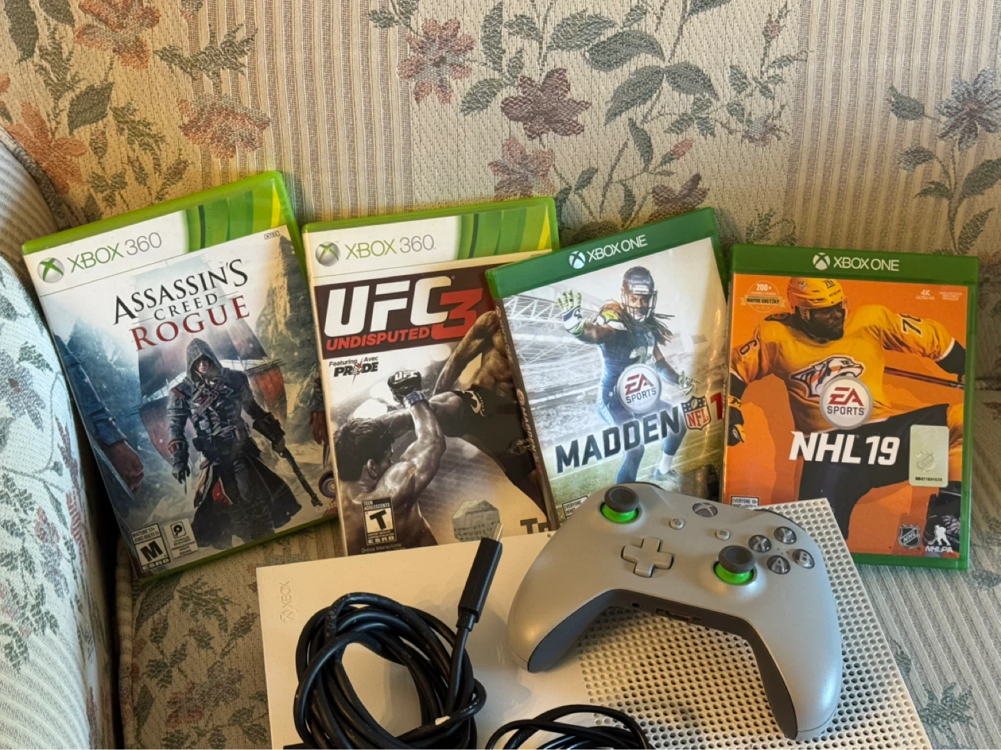 Xbox One S Console with Controller and Games