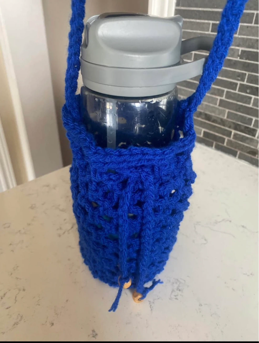 Handmade Crocheted Bottle Holder Bag - photo 2