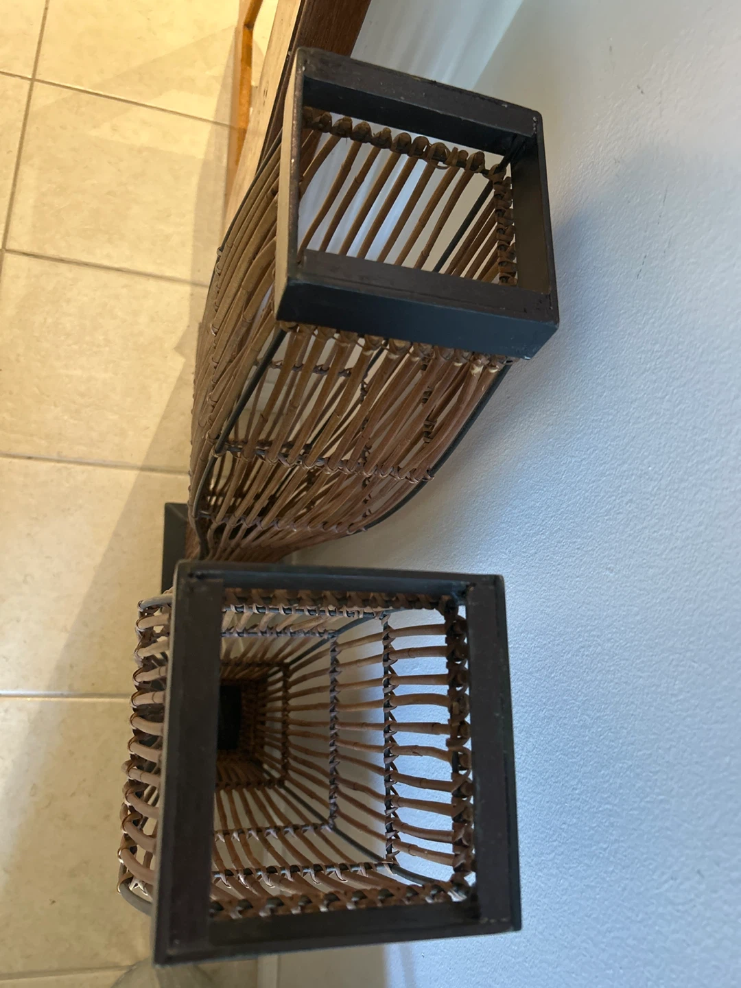 Set of 2 Tall Bamboo Floor  Vases - photo 4