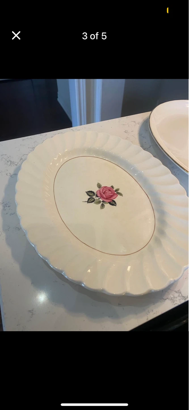 2 vintage Rose platters - photo 5