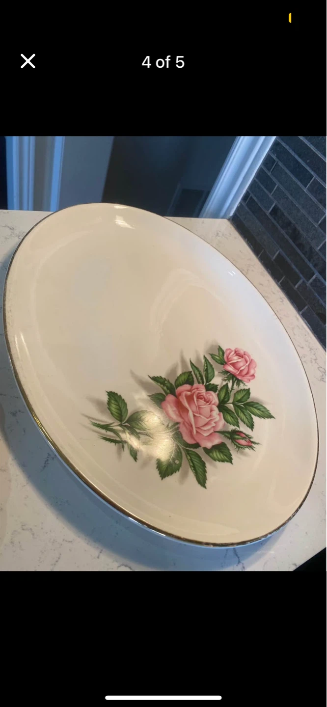 2 vintage Rose platters - photo 2