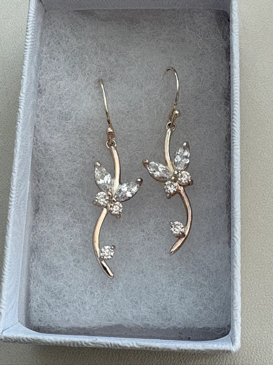 IBBCK 925 Sterling Silver Butterfly Earrings with Cubic Zirconia