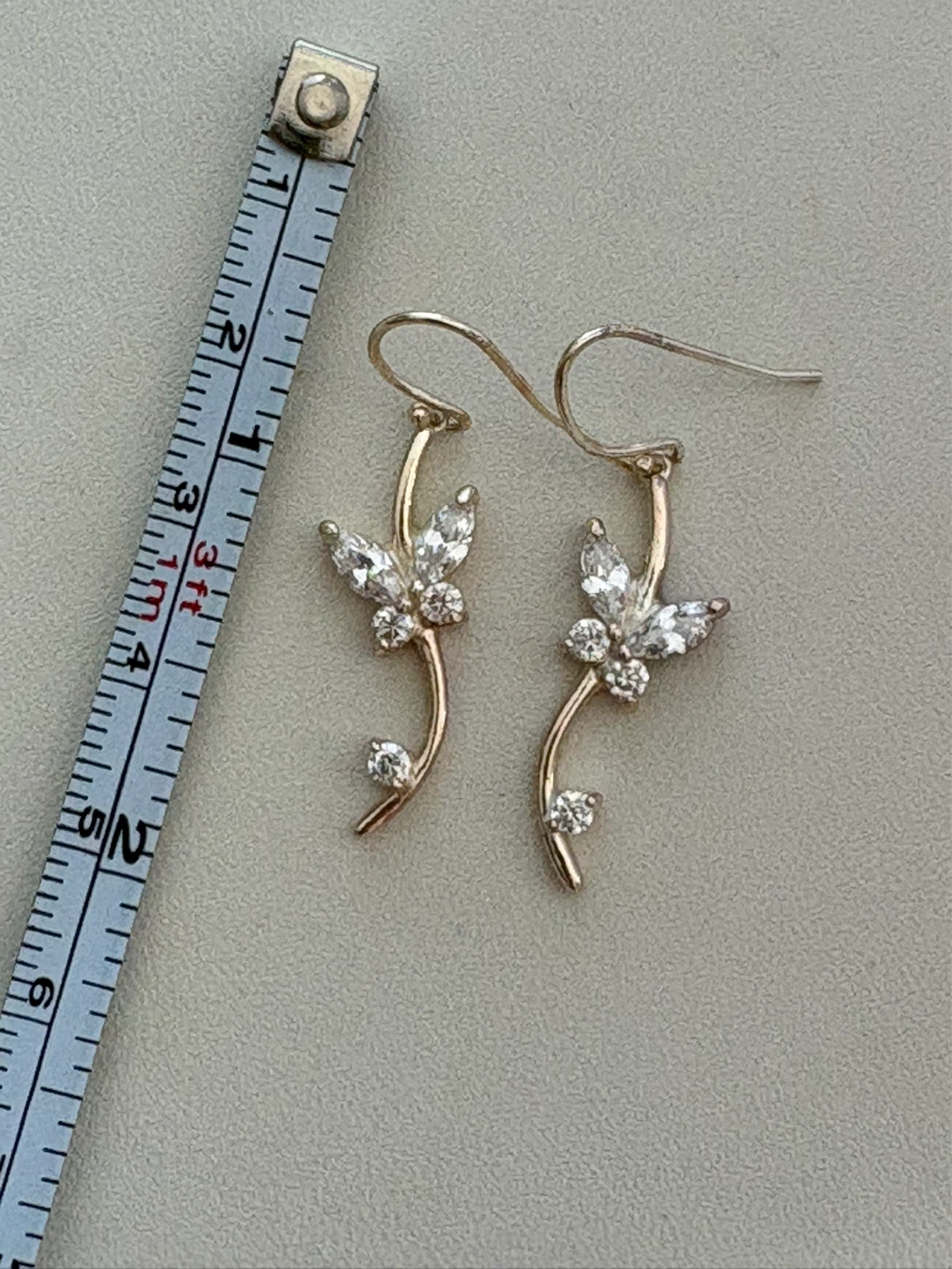 IBBCK 925 Sterling Silver Butterfly Earrings with Cubic Zirconia - photo 3