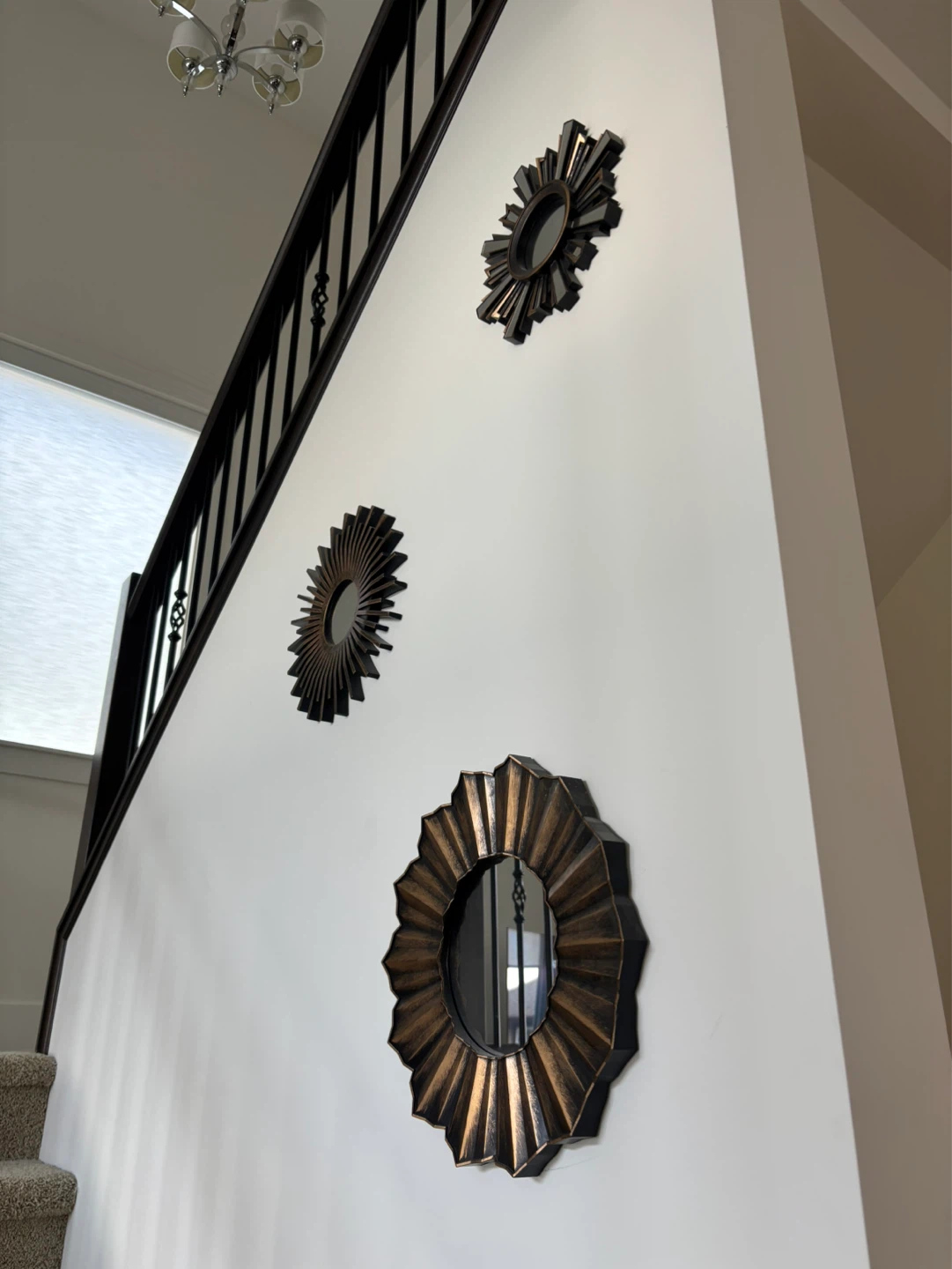 Set of 3 Sunburst Decorative Mirrors - photo 2