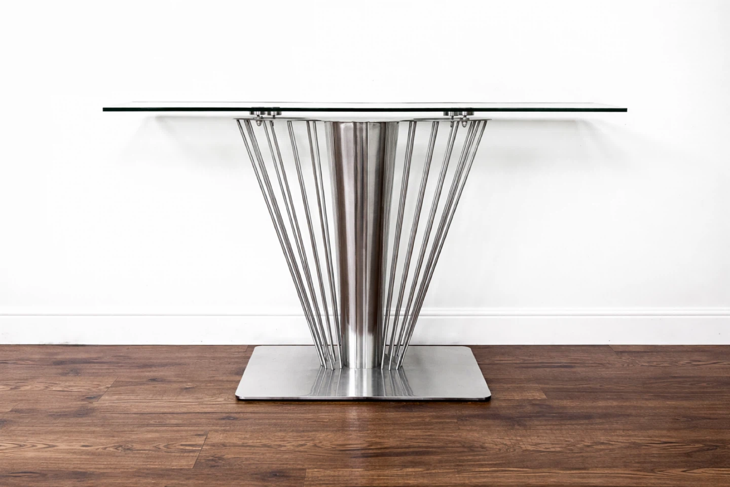 Modern Console Table with Glass Top - photo 2