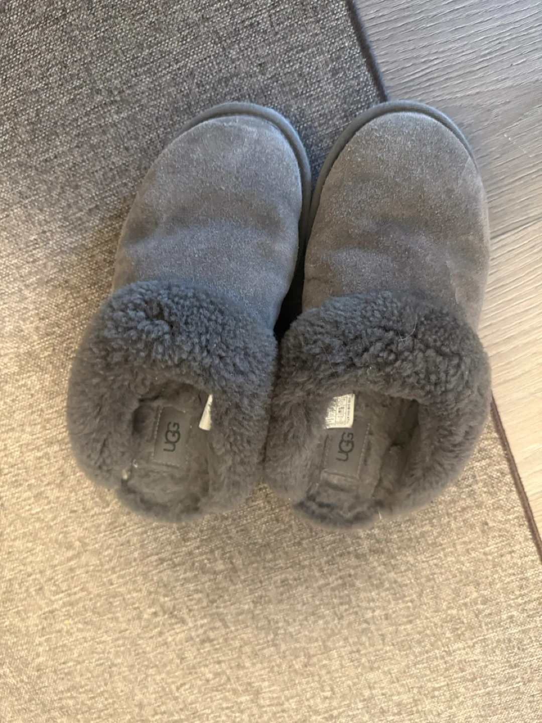 Ugg Grey Suede and Shearling Slippers - photo 2