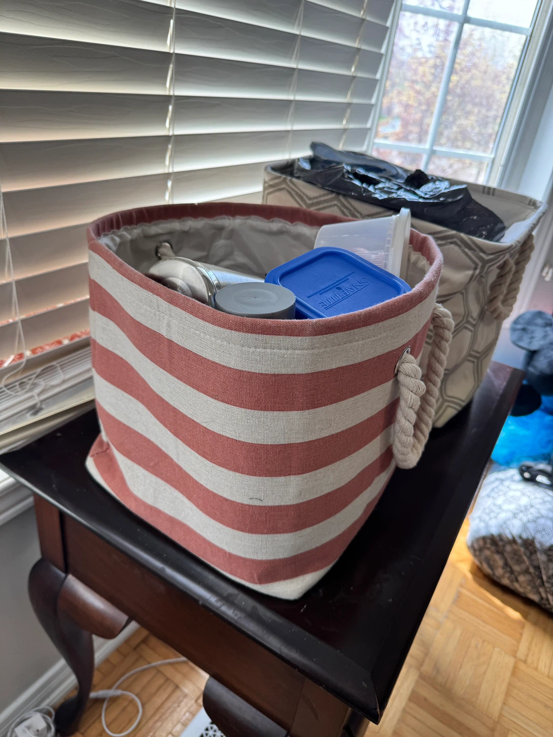 Set of 2 Fabric Storage Bins - photo 2