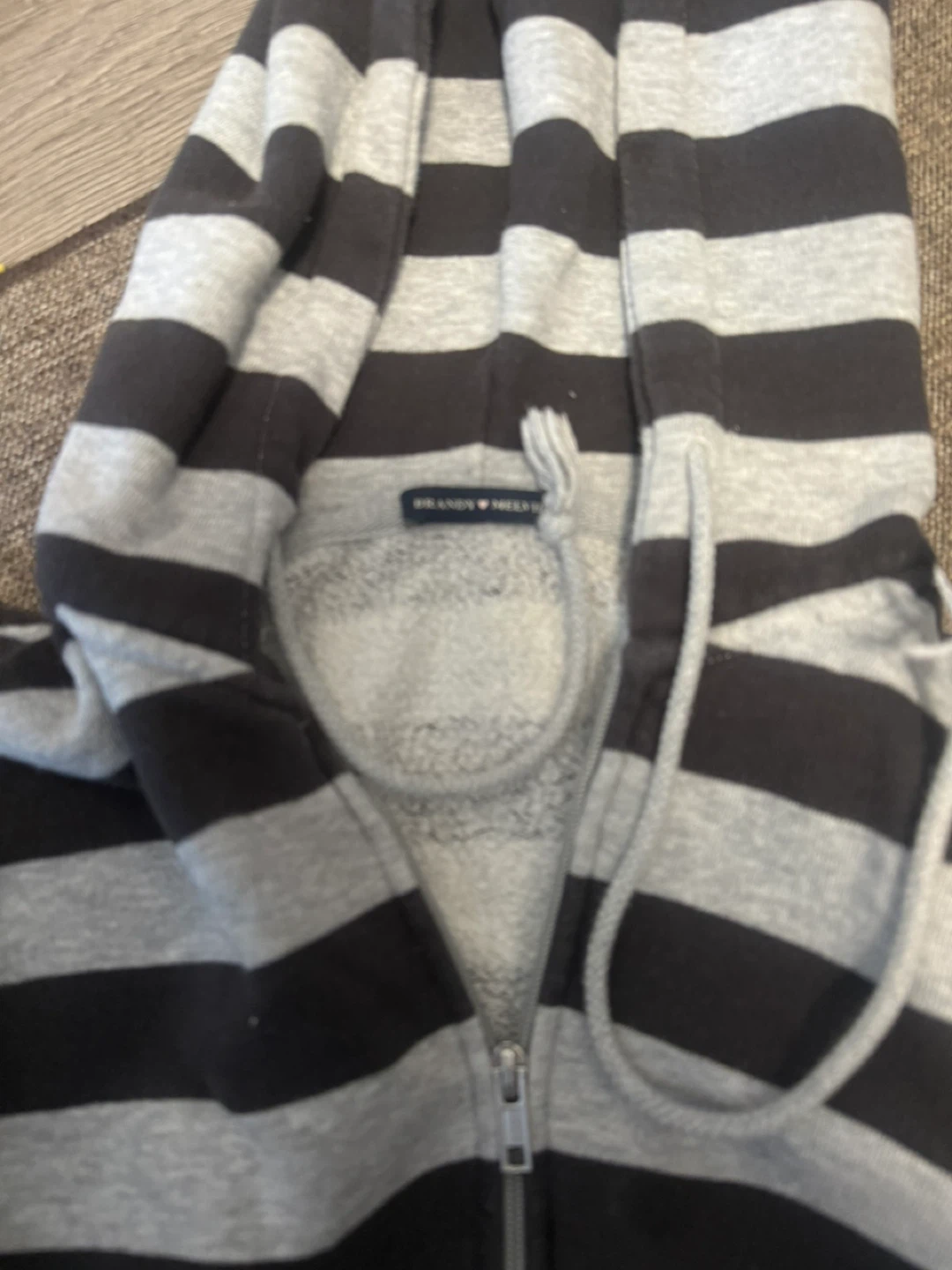Brandy Melville Striped Zip-Up Hoodie - photo 2