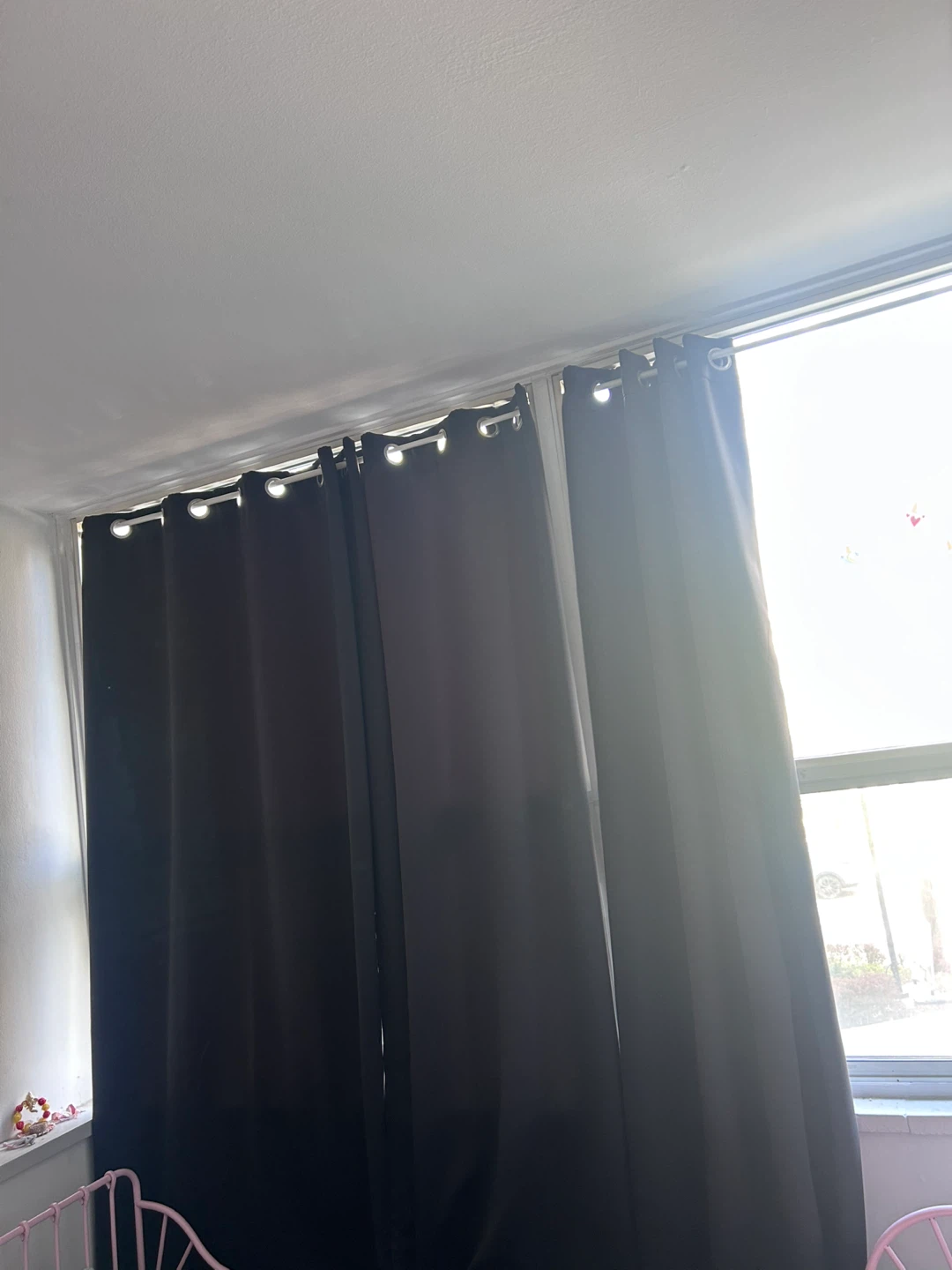 Set of 4 -Black Grommet Curtain Panel - photo 2