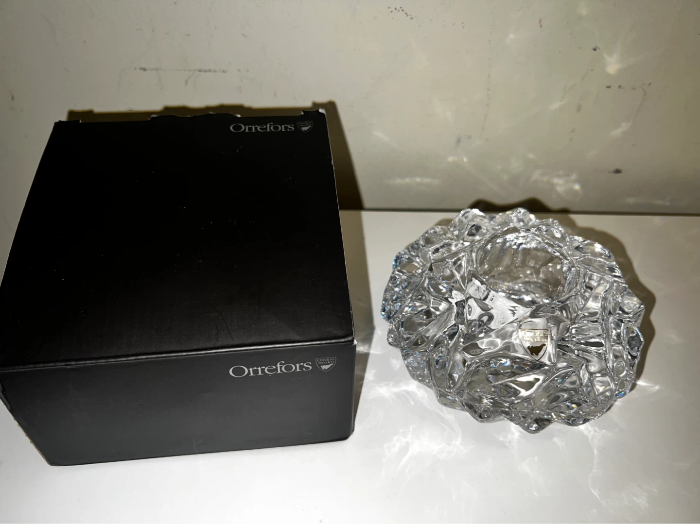 New-Orrefors Carat Votive Candle Holder