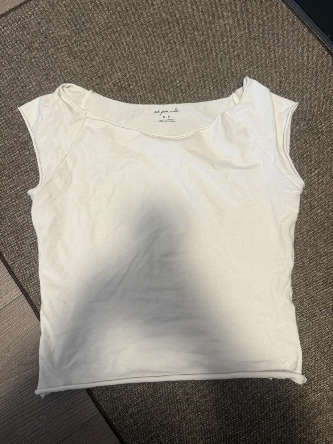 Out From Under White Cap Sleeve Top S-P