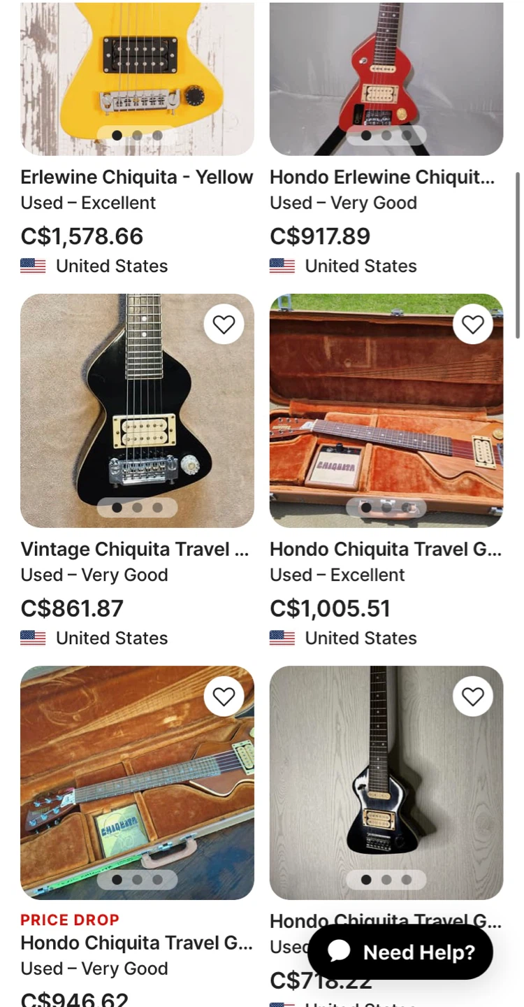 *RARE* The Original Chiquita Travel Guitar w/ OHSC & Mini-Amp - photo 2