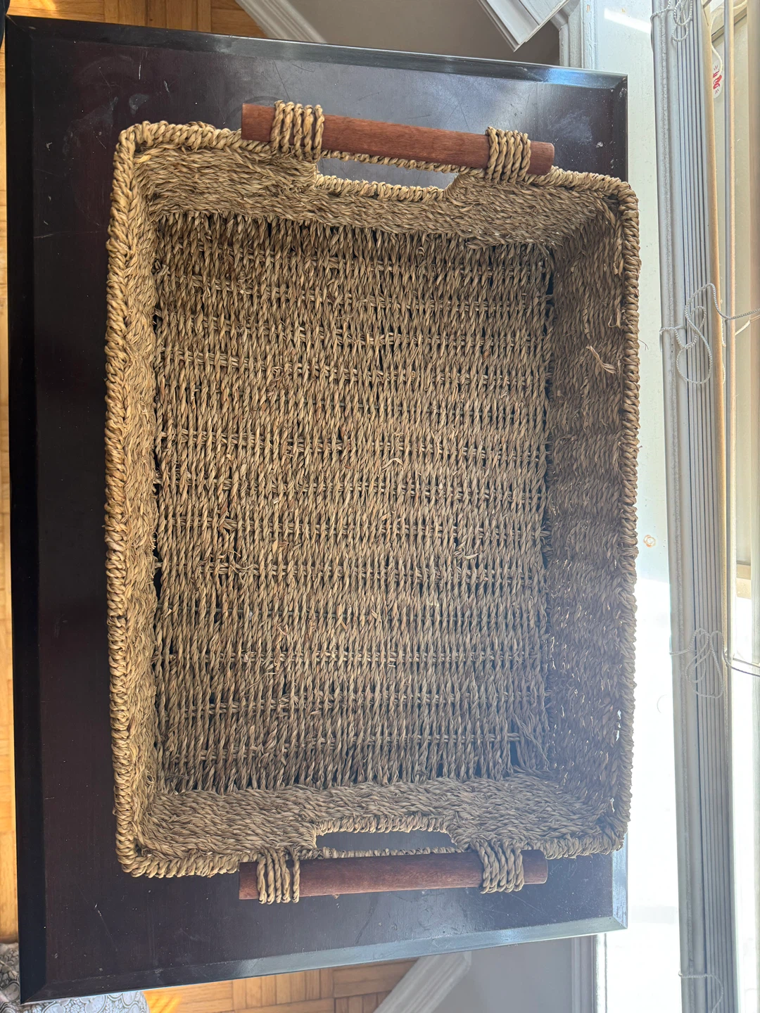 Woven Basket with Wooden Handles - photo 2