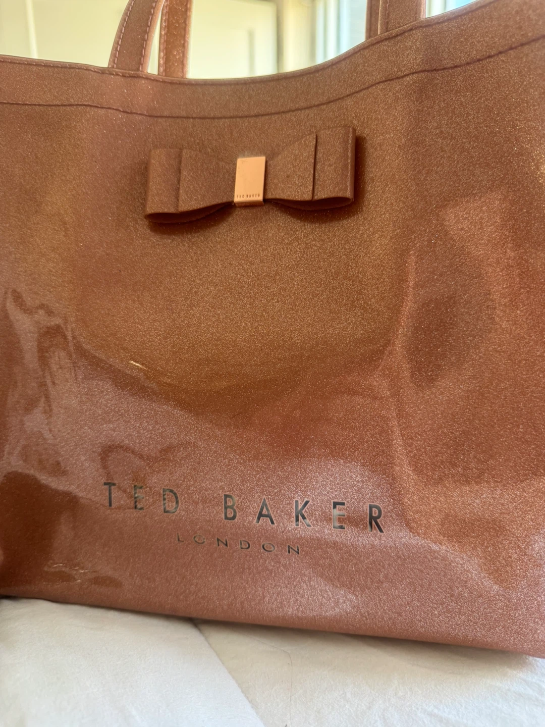TED BAKER Purse beautiful rose pink colour with a bow - photo 3
