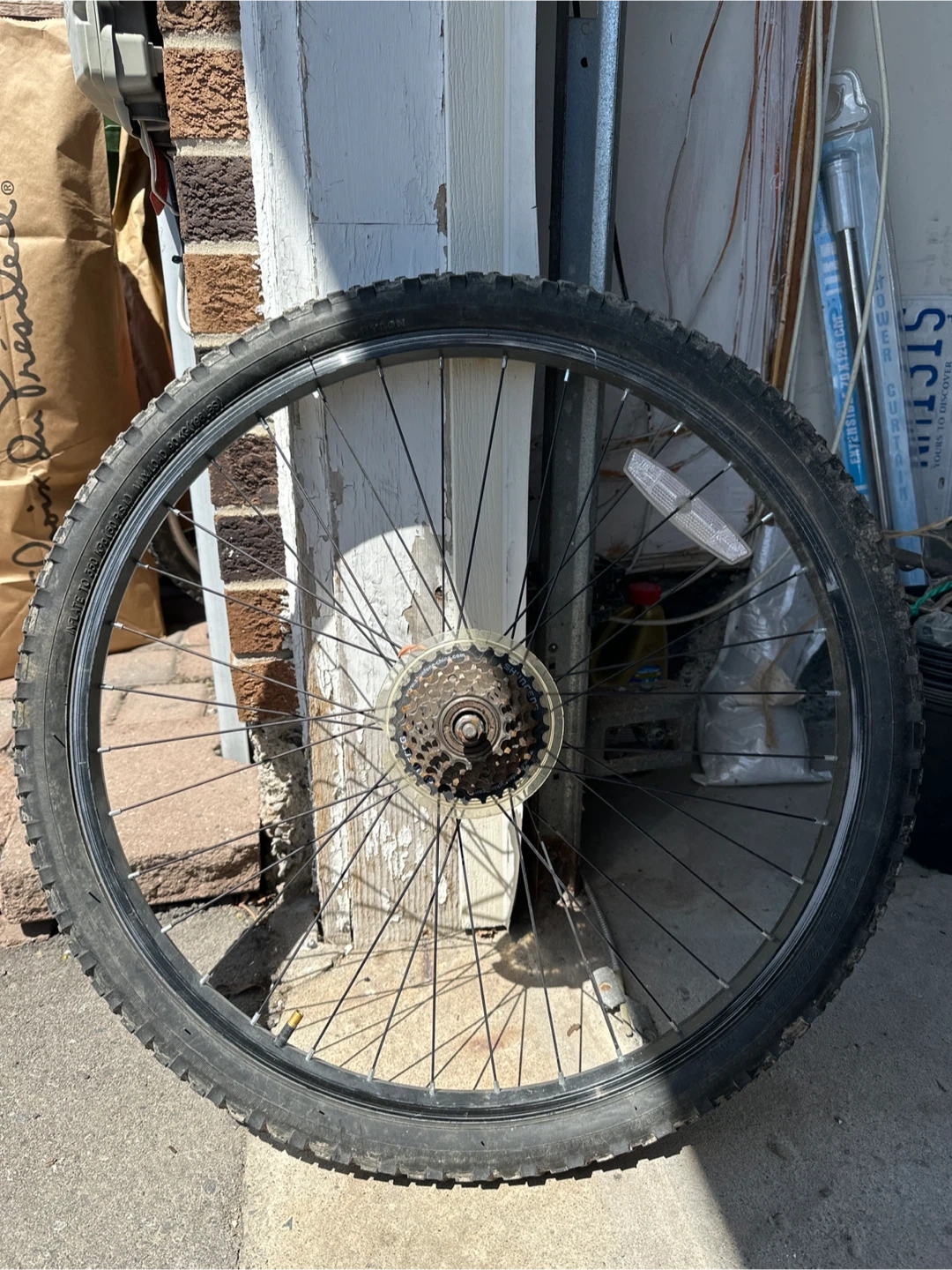 26x1.95 Bicycle Wheel with Cassette