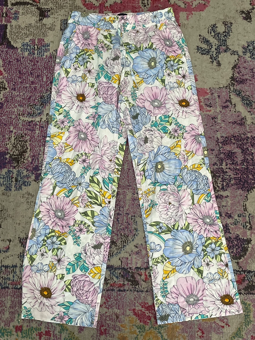 GAP Floral Print Wide Leg Pants XS/TP