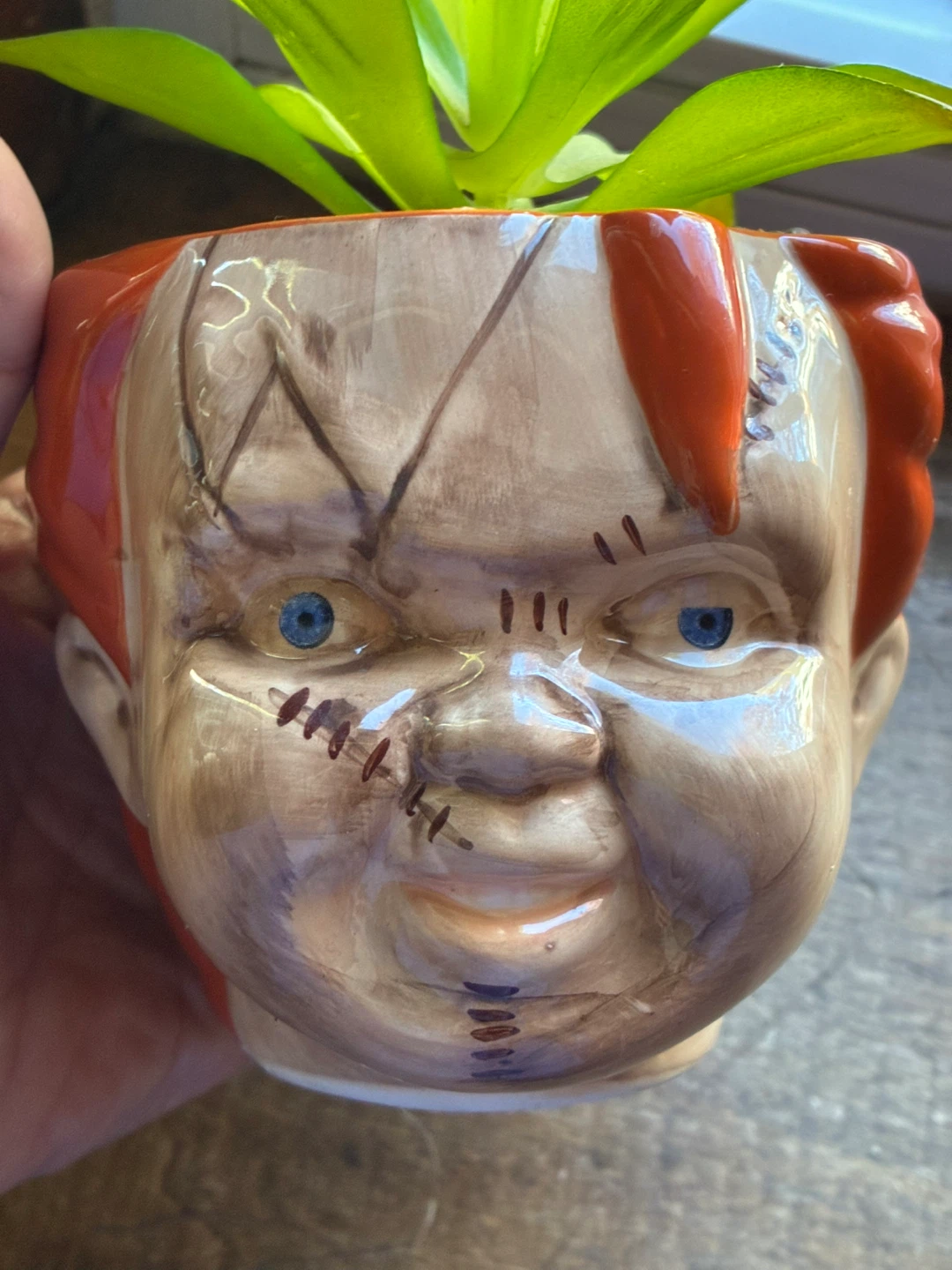 Child's Play Chucky 3 inch Ceramic Mini Planter pot flower - photo 5