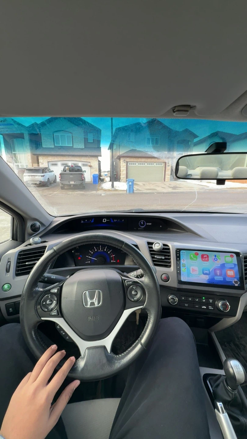 Gray Honda Civic Coupe 2012