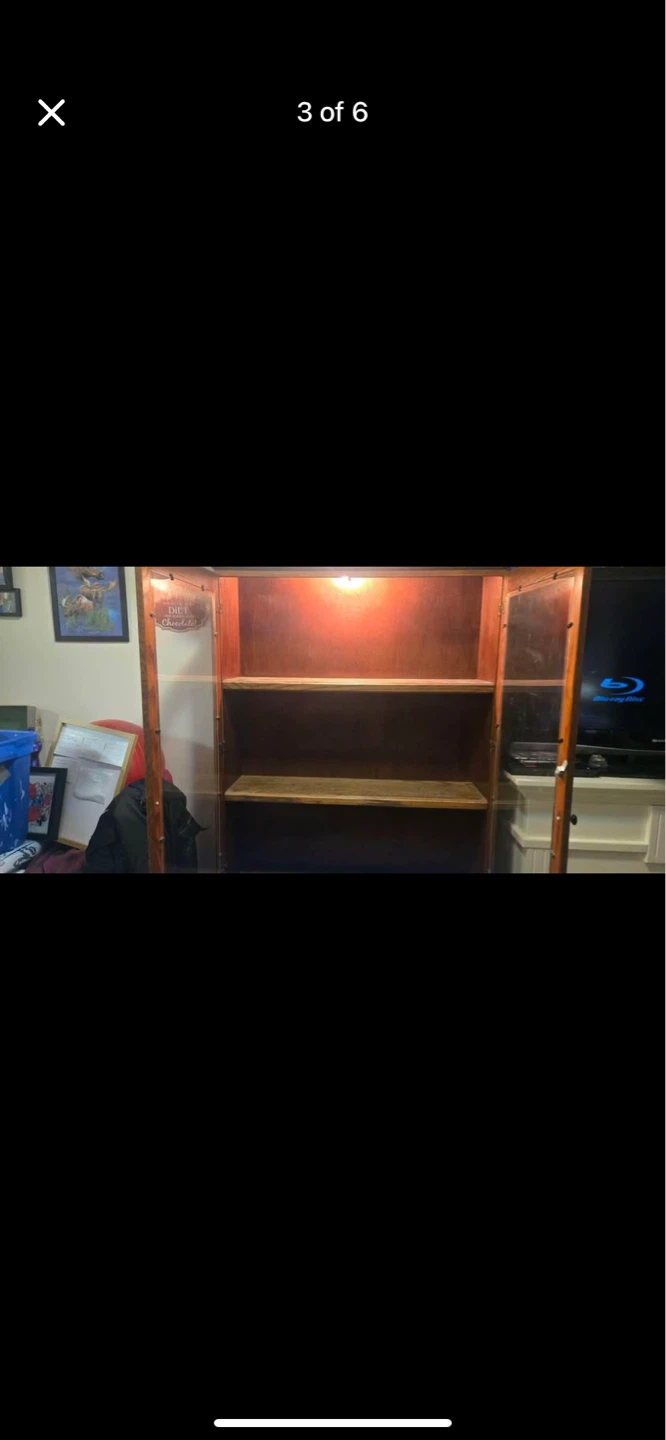 Oak Display Cabinet with Glass Doors and Storage - photo 3