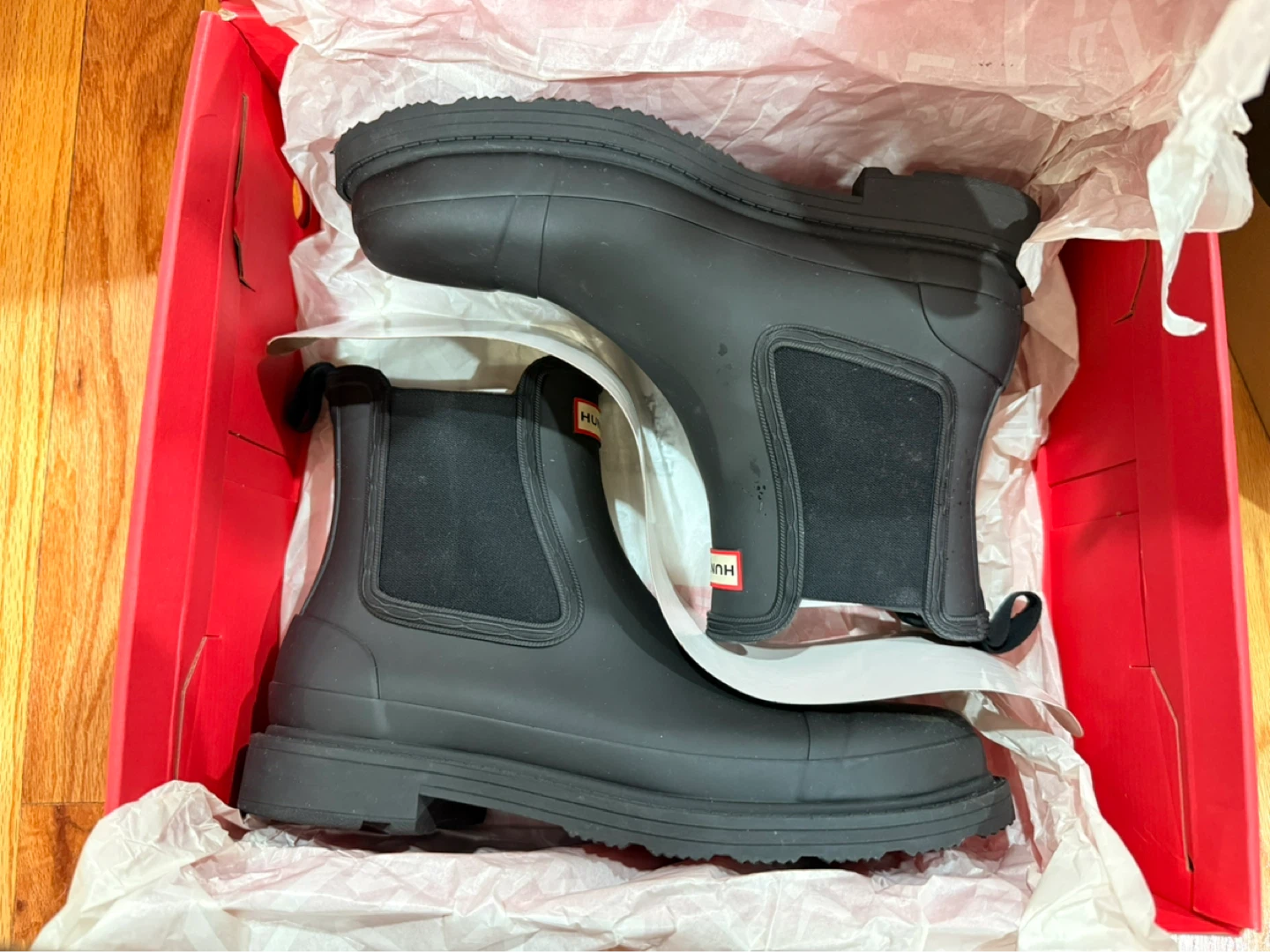 Hunter Black Waterproof Chelsea Boots