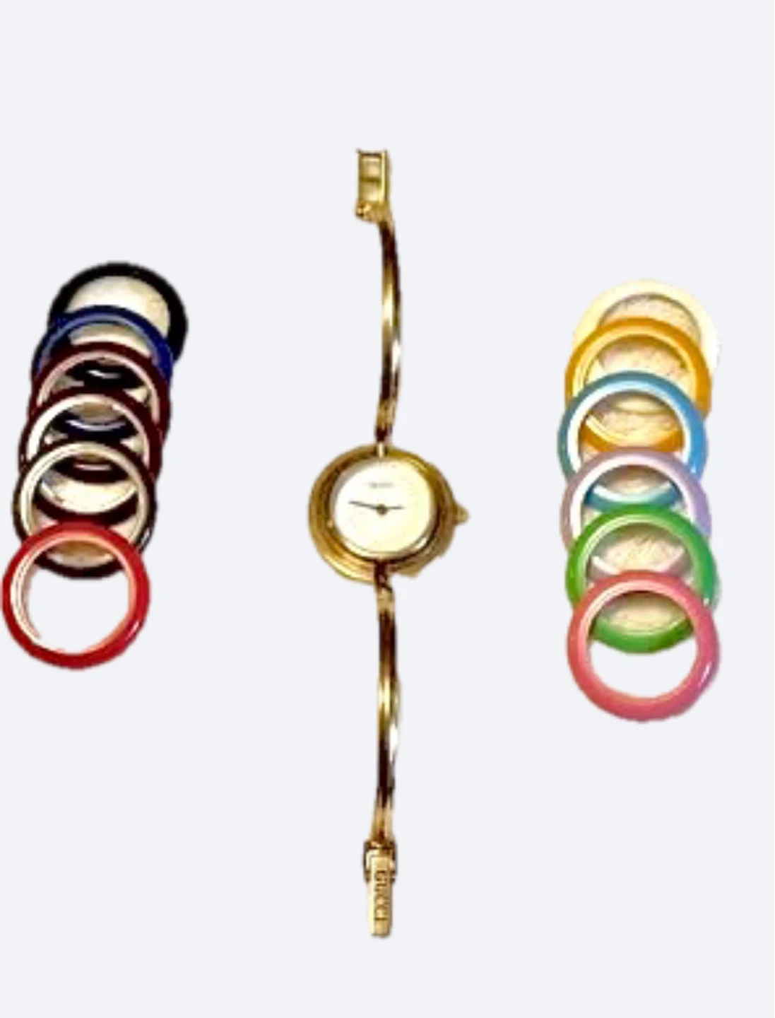 VINTAGE GUCCI WATCH,  12 Interchangeable Bezels With NEW BATTERY - photo 2