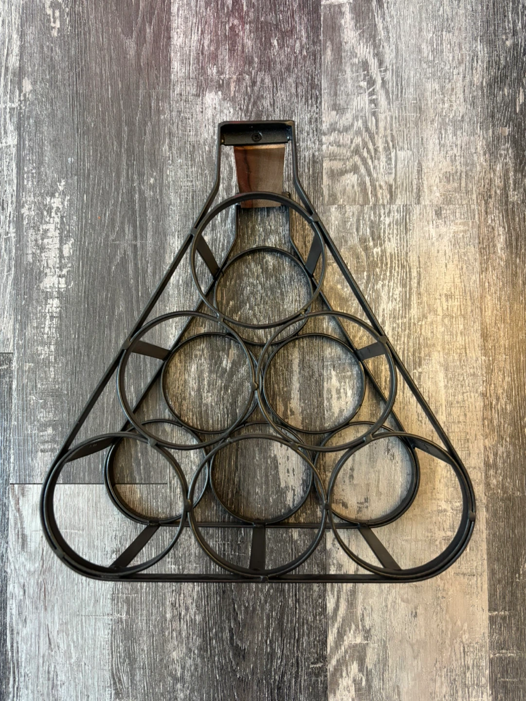6 Bottle Wine Rack with Wood Handle - photo 2