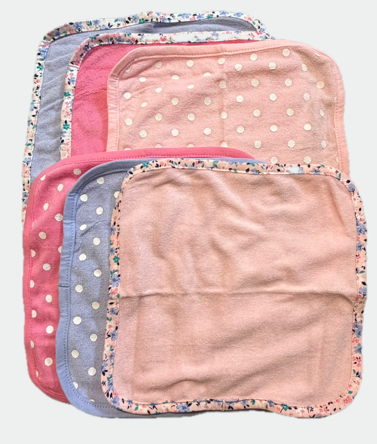 Set of 6 Carter's Baby Burp Cloths