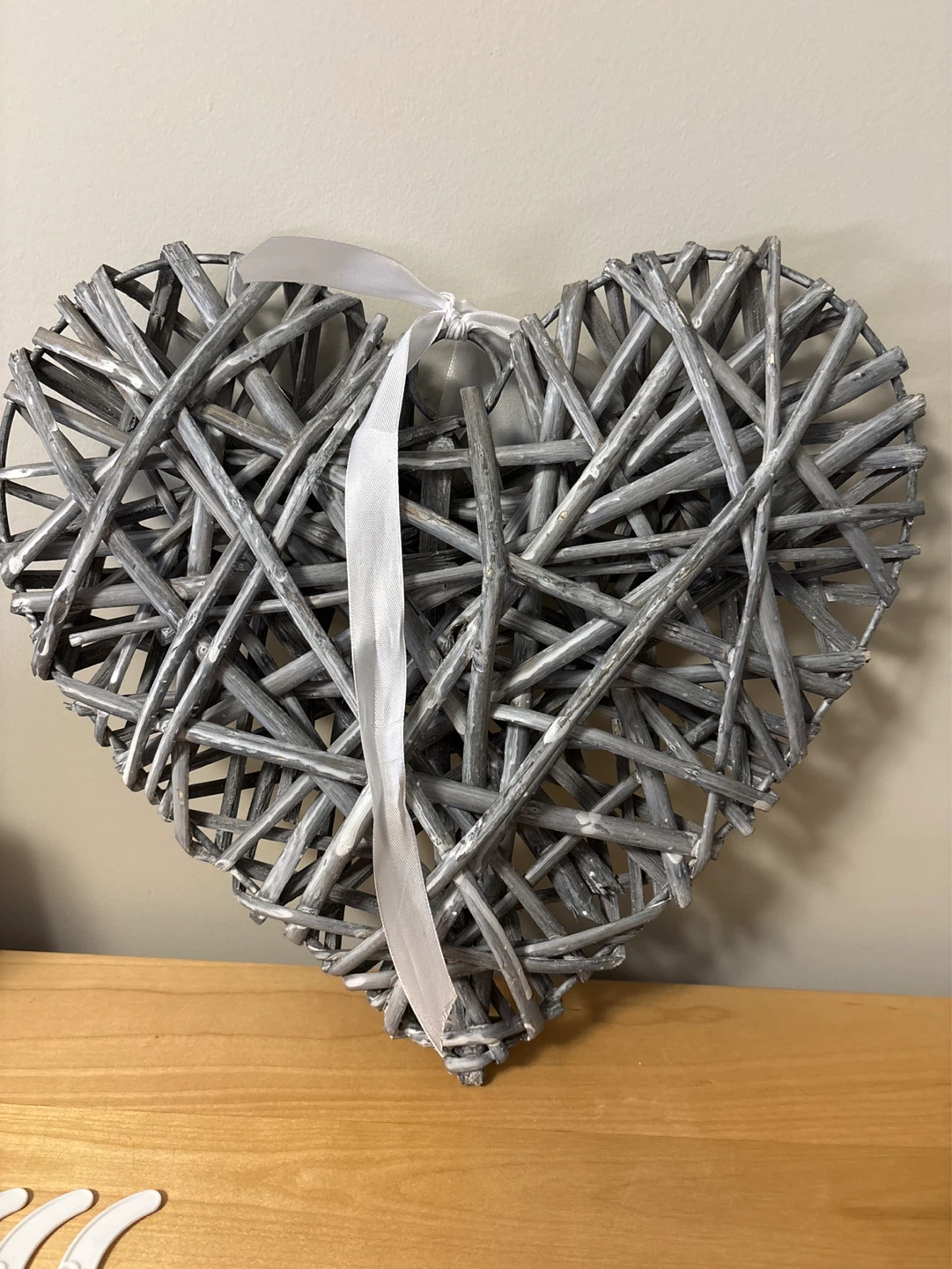Grey Wicker Heart Wall Decor - photo 2