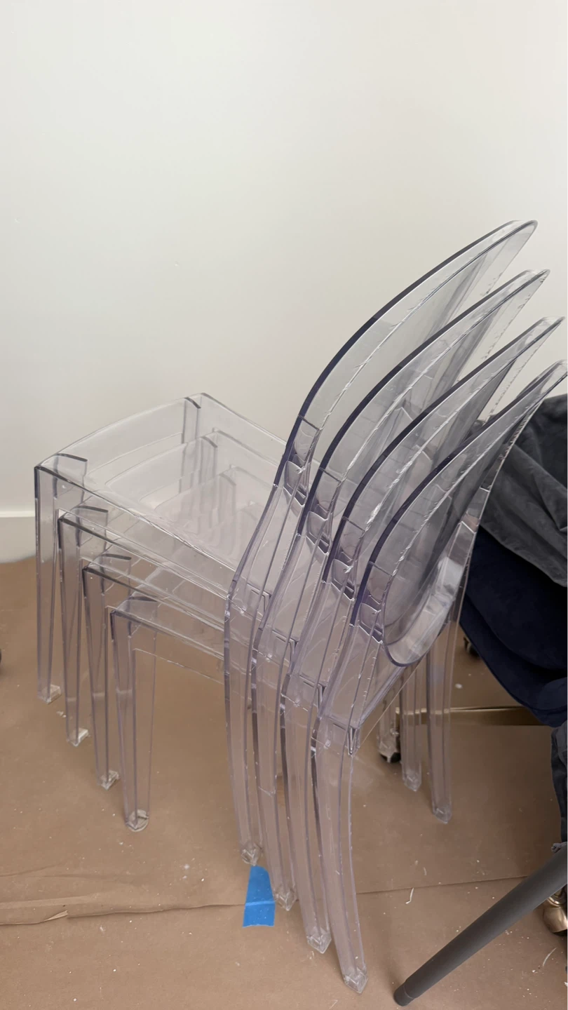 Stackable Clear Ghost Chairs (Set of 4) - photo 2