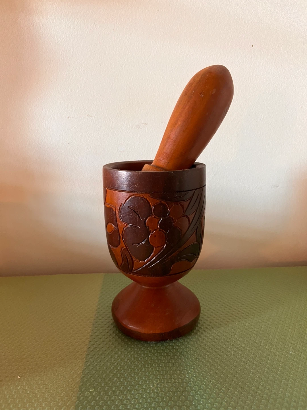 NEW 6” Wooden Mortar and Pestle Set - photo 2