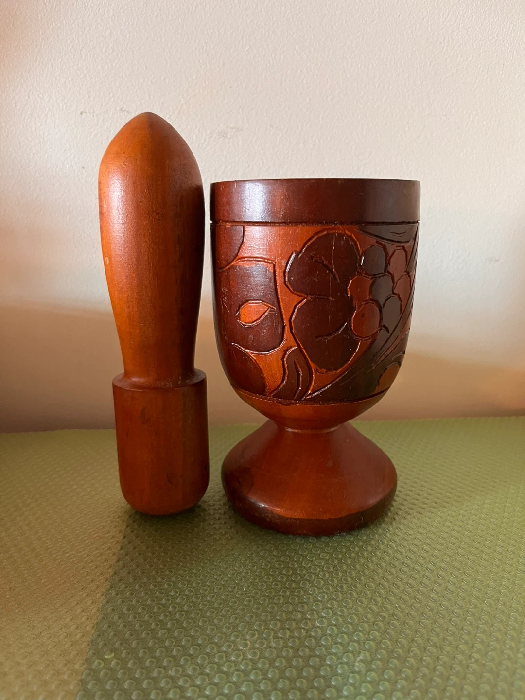 NEW 6” Wooden Mortar and Pestle Set