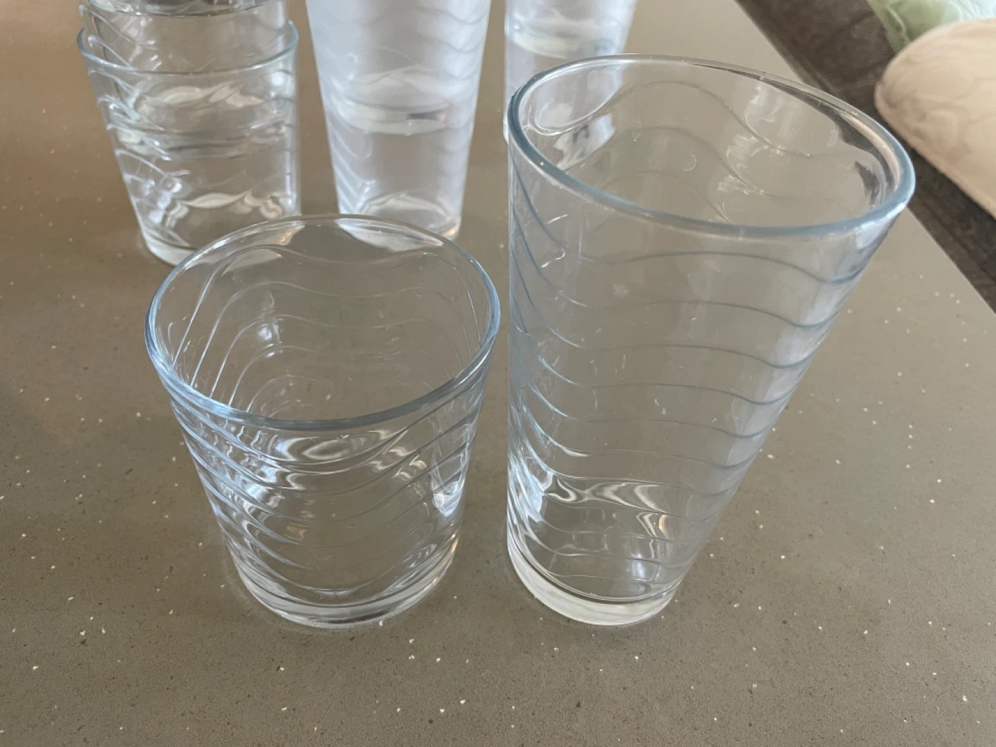 Set of 12 Clear Drinking Glasses