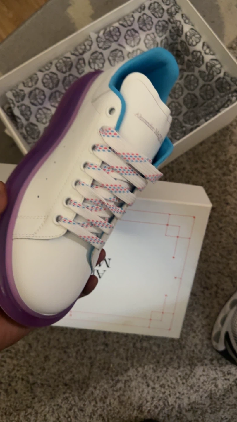 Alexander McQueen Oversized Sneaker White/Purple/Blue - photo 2