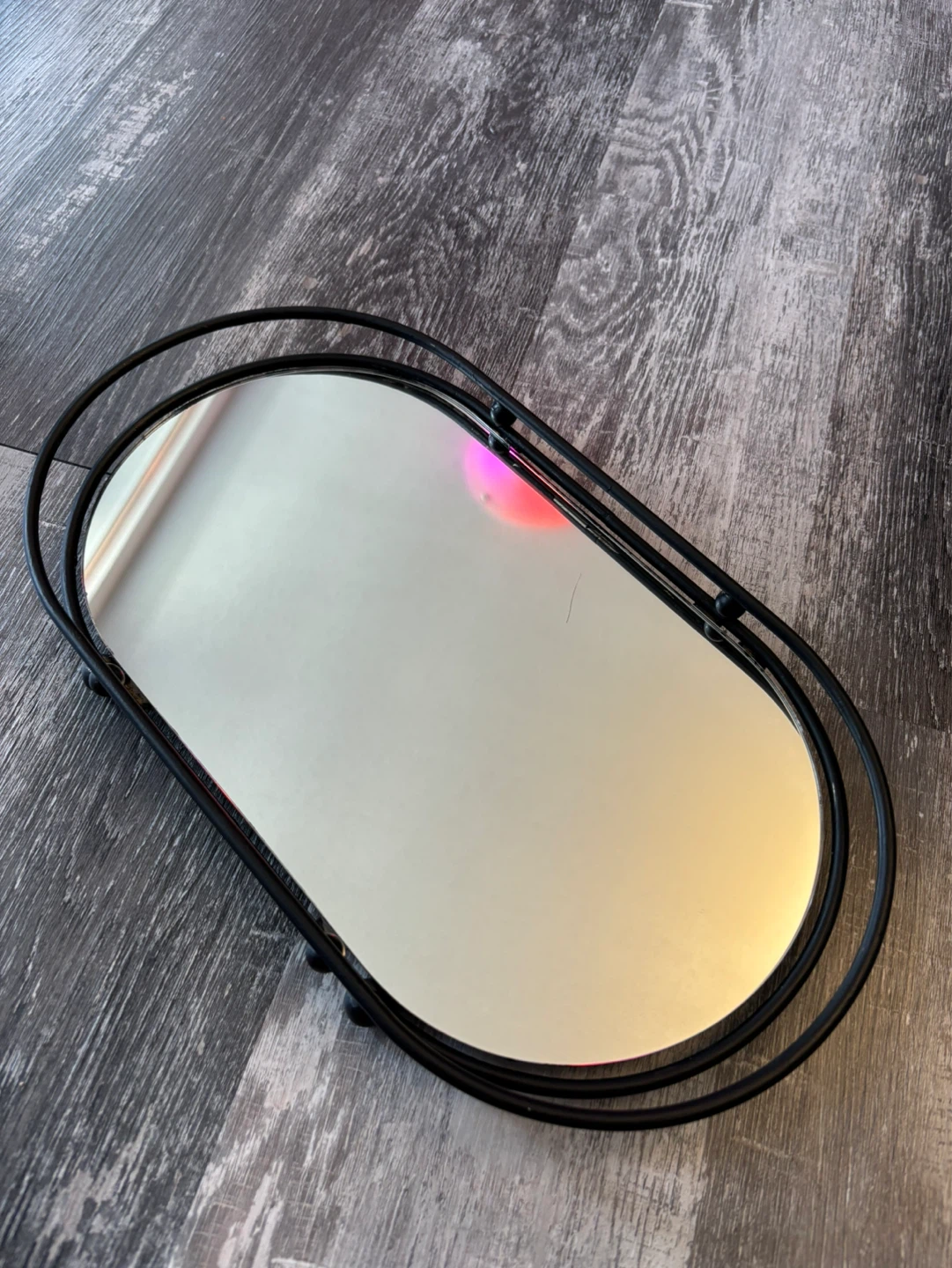 Oval Decorative Mirror Tray