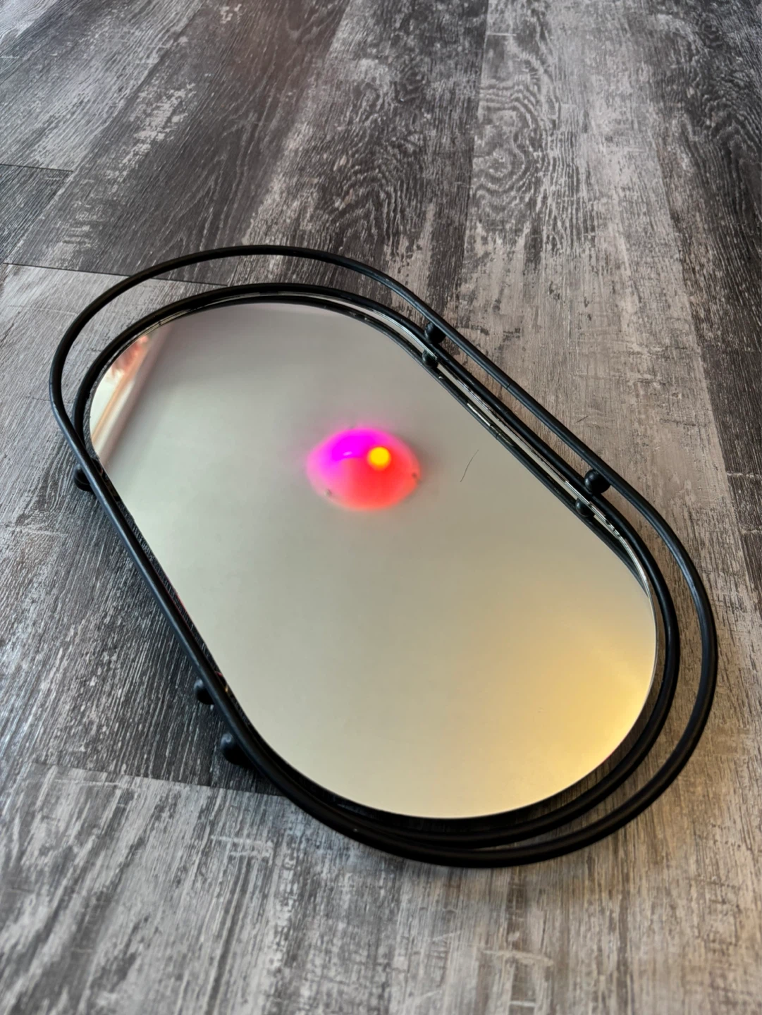 Oval Decorative Mirror Tray - photo 2