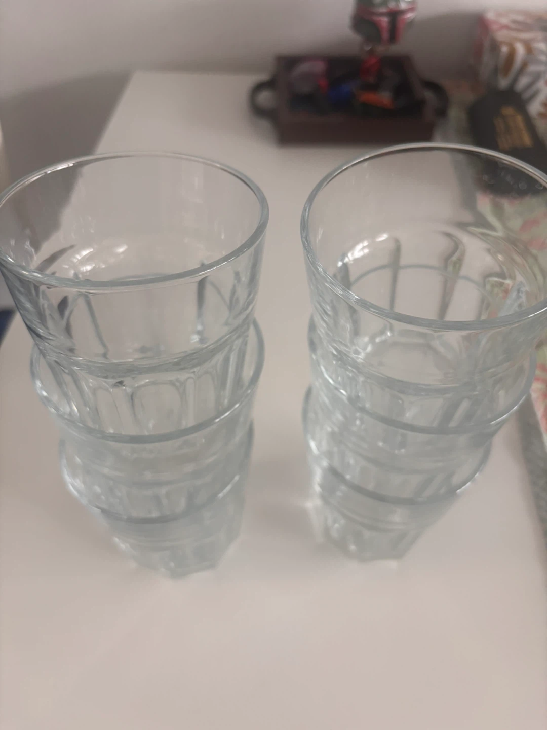 Set of 6 Stackable Clear Glass Tumblers IKEA POKAL